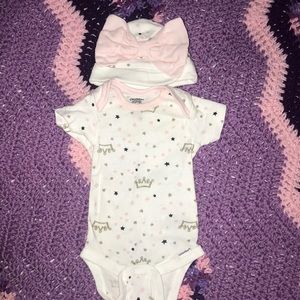 Cute baby hat and shirt set